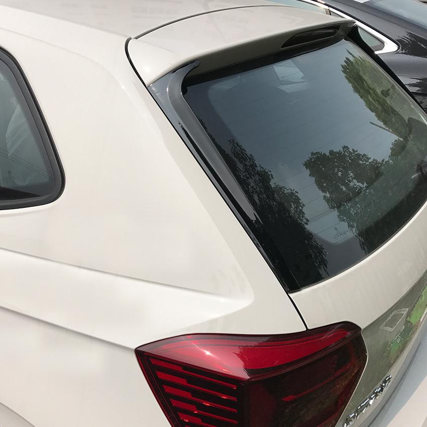 Боковой Спойлер-Дефлектор Заднего Бокового Окна Автомобиля Для VW Polo MK6 Стандартный 2018+ Глянцево-Черный Спойлер-Крыло на Заднюю Дверь Багажника