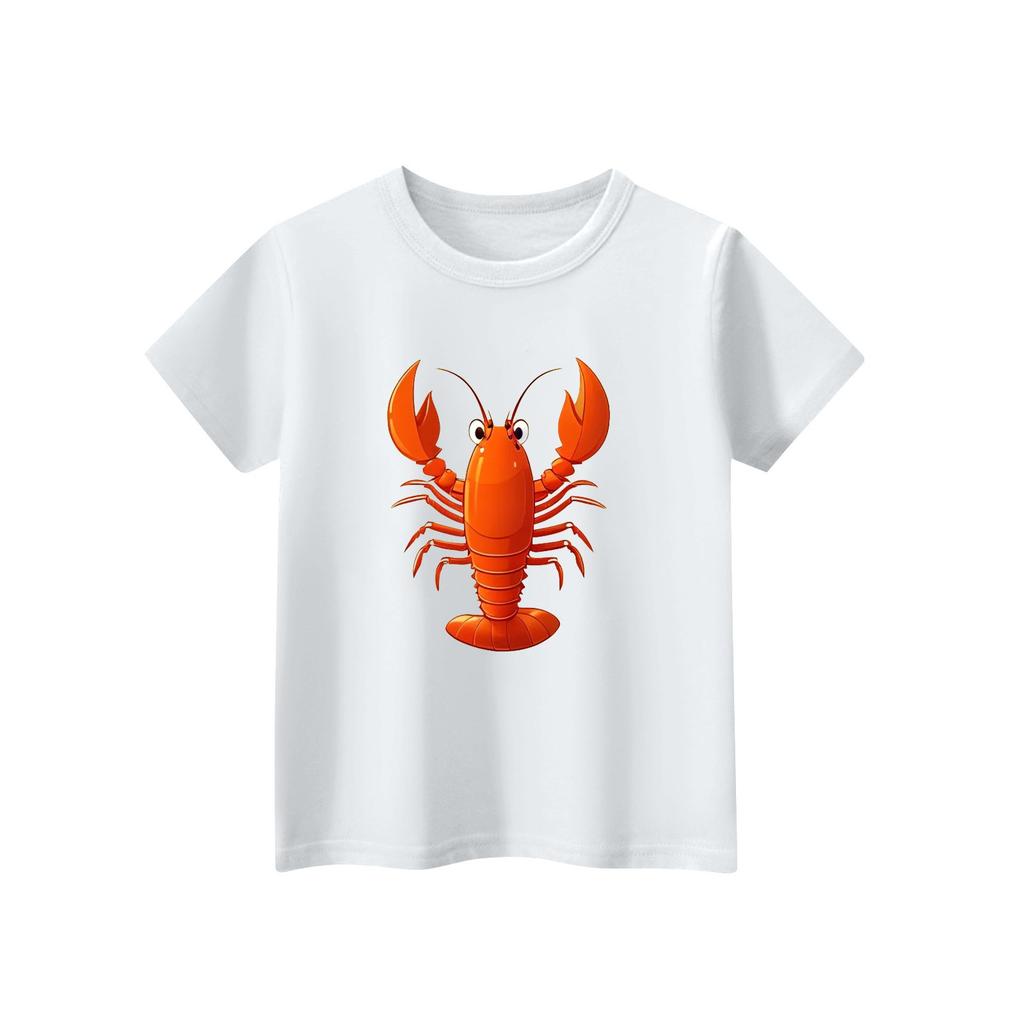 Детская футболка с коротким рукавом и принтом животных, повседневный топ