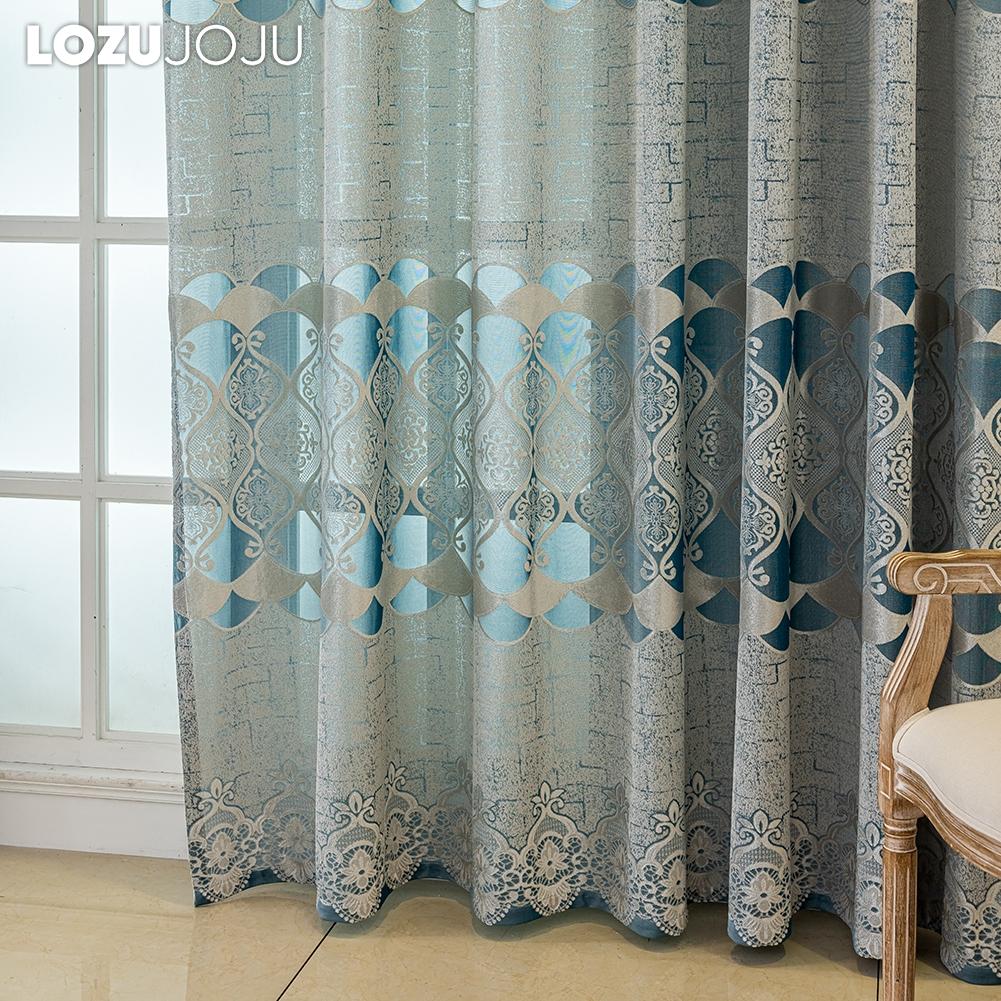 1 шт. LOZUJOJU 40-70% затемняющие современные роскошные европейские ажурные жаккардовые шторы доступны в нескольких цветах для гостиной спальни домашнего декора