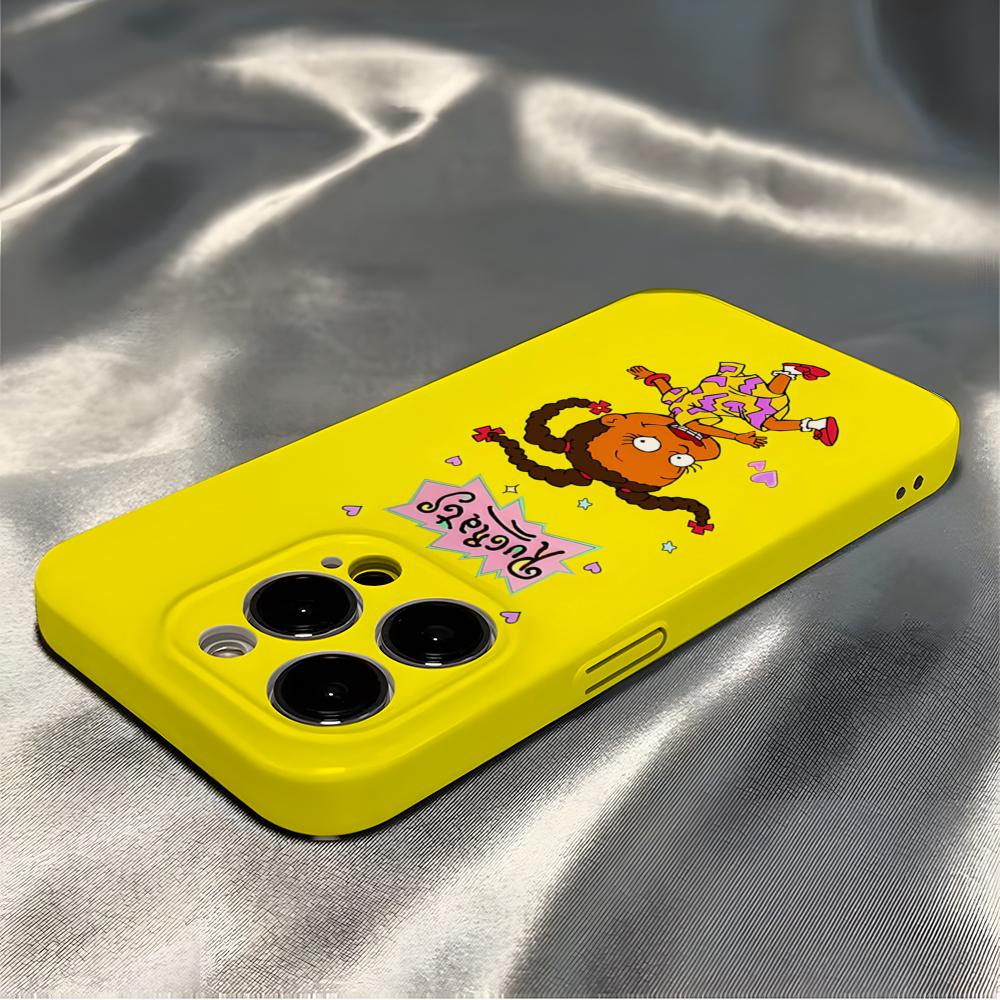 Lovely Funny Cartoon R-Rugrats Phone Case For IPhone 16 Pro Max 15 14 13 12 11 Pro11 Mini 2025 16 Glossy HD Film Cover
