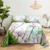 Tulip Bed Sheets Set With Pillows Case Flowers Bedsheet With Pillowcase 2 Pcs 3Pcs For Single Double Beds King Full Twin Size