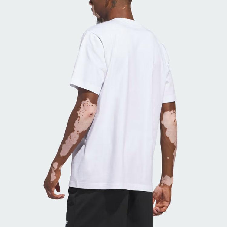 Adidas Футболка с цветочным принтом Hoops Graphic Tee для мужчин, белая IN6373