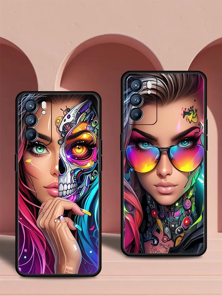 Чехол для телефона 'Горячие Девушки' для Oppo Reno 13 12 11 10 7 F Find X5 X6 A98 A80 A79 A78 A57 A54 A31 A17 Pro 5G Мягкий ТПУ Чехол Fundas Capas