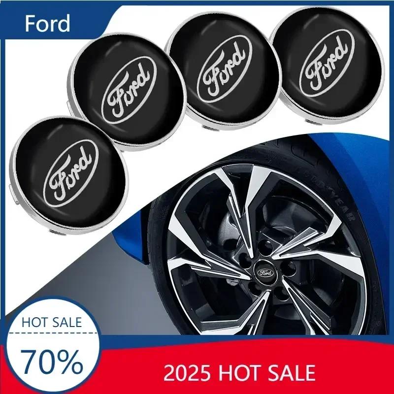 New 2026 Car Sticker 2025 Hot For Ford New 4PCS Car Wheel Center Caps Hub Caps For Ford Focus 2 MK1 MK3 Mondeo MK4 Fiesta MK7 Fu