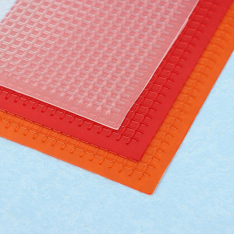 3 Pcs Car Auto Lens Repair Kit Diy Grid Pattern Car Headlights Taillight Repair Tool Set Car Lights Crack Repair Film Red Amber