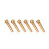 6PcsSet Durable Brass Guitar Bridge Pins for Folk Guitars Replacement Parts(Gold)