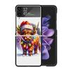 Cute Highland Cow Cases For Samsung Galaxy Z Flip 4 5 6 7 3 Z Flip7 Flip6 Flip4 Flip5 Flip3 5G Hard Shockproof Fundas Cover Gala