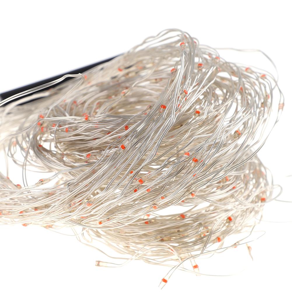 Гирлянда светодиодная с серебряным покрытием из медной проволоки, звездная гирлянда для наружного/внутреннего декора