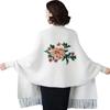 Cashmere Women Floral Scarf Winter Warm Fur Shawl and Wrap Bandana Pashmina Female Foulard Soft Thick Blanket Poncho