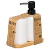 Bathroom Set on a Bamboo Tray White