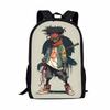 Hot Punk Black Man Print Pattern School Bag For Children Young Casual Book Bags For Kids Backpack Teens Large Capacity Backpack