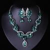 Jewel Necklace Earrings Set, Fashionable Bridal Banquet Dress Women's Accessories