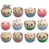 Sheep Squeeze Toy Animal Shaped Stress Relief with Steamer, Cartoon Pig Cow Dog Monkey Steamer Toy, Soft Ball Sensory Gift for Lovers Portable