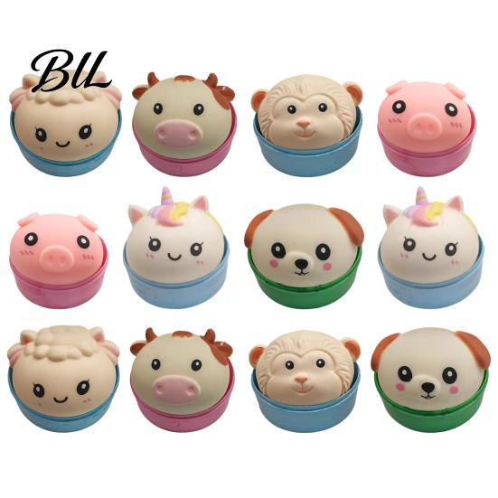 Sheep Squeeze Toy Animal Shaped Stress Relief with Steamer, Cartoon Pig Cow Dog Monkey Steamer Toy, Soft Ball Sensory Gift for Lovers Portable