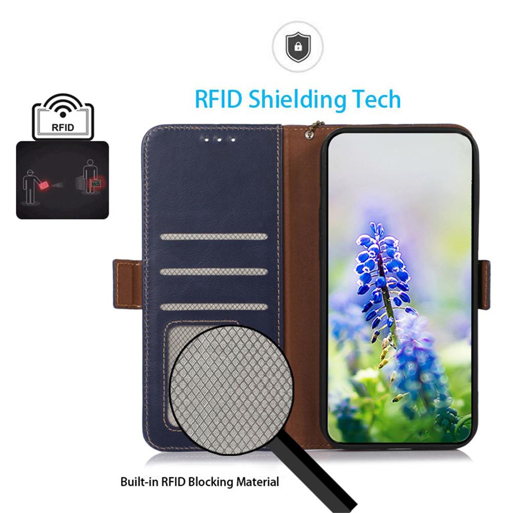 Для Xiaomi Redmi Note 15 Pro 4G (Глобальный) Чехол-кошелек из натуральной коровьей кожи с защитой от RFID, чехол для телефона