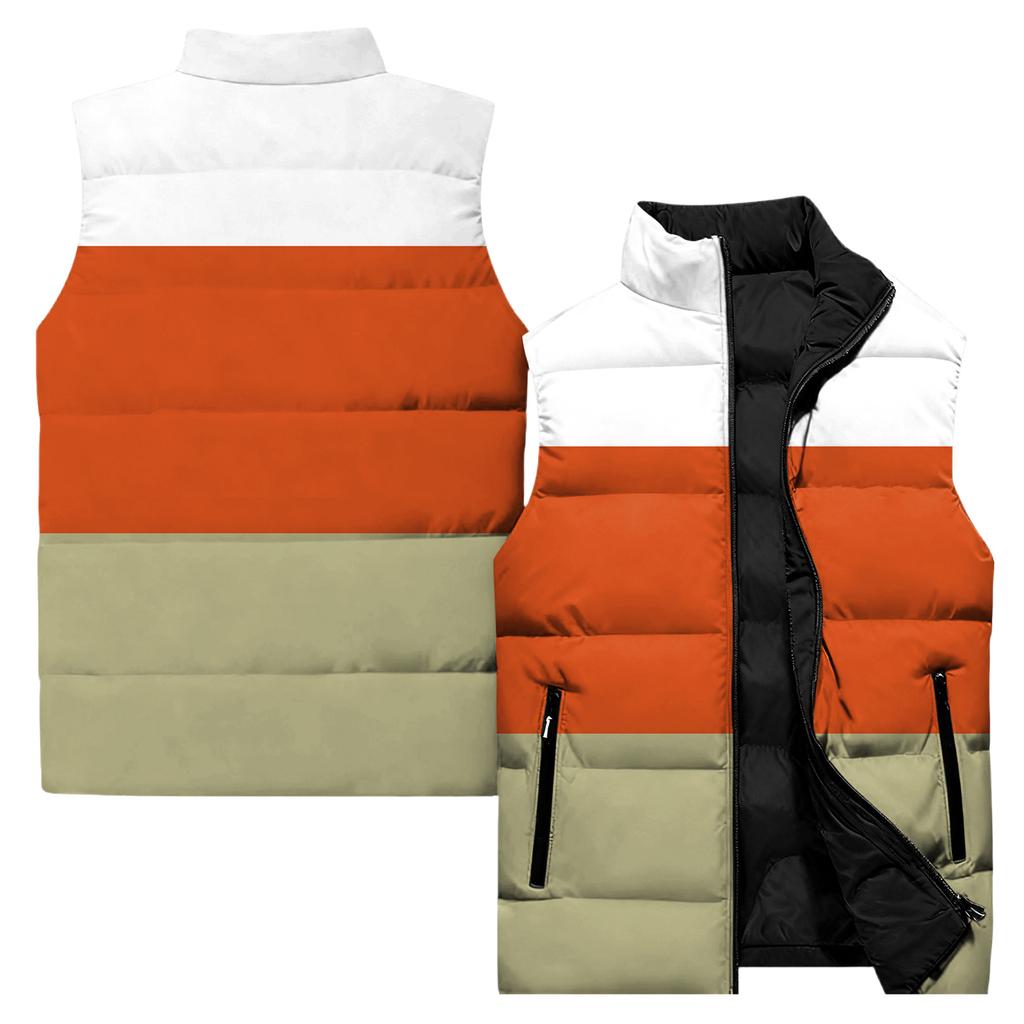 Ladies' Casual And Fashionable Sleeveless Vest Conventional Pattern Cotton Jacket