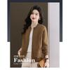 2025 Zipper Cardigan Sweater Women's Short Jacket Knitted New Fashionable Loose Top