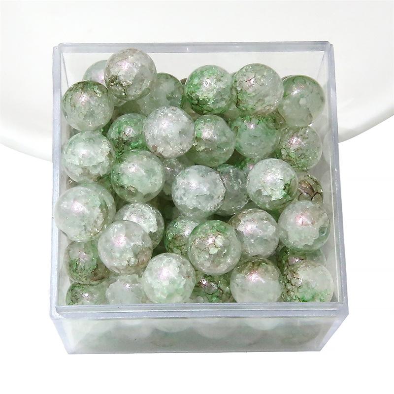 10 мм стеклянные бусины-попки Halo Inside Broken Round Бусины из глазури Ретро-бисер ручной работы Diy Ice Crack Jewelry Бусины-попки для изготовления ювелирных изделий