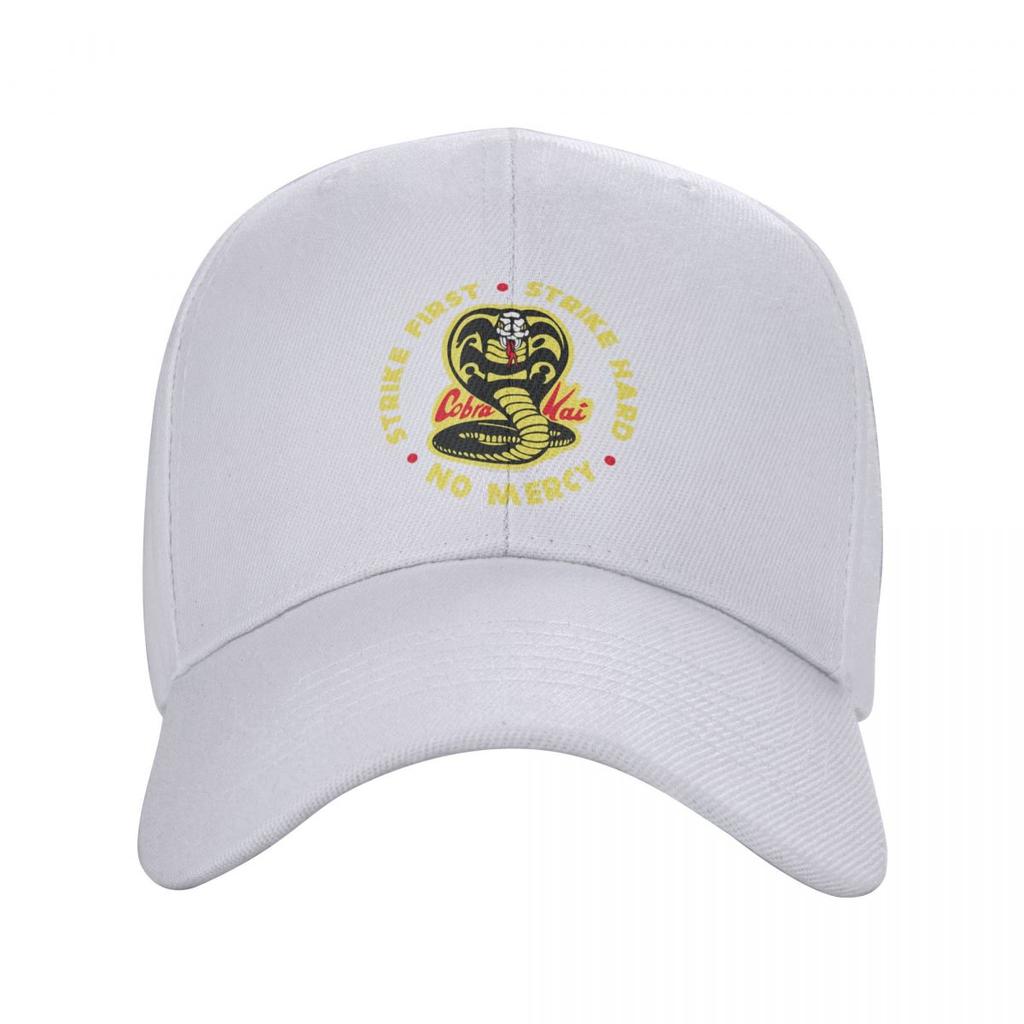 Бейсбольная кепка унисекс с логотипом Cobra Kai Strike First, женская регулируемая унисекс, шляпа унисекс для каратэ, детская шляпа для папы, летние кепки, шляпы Snapback