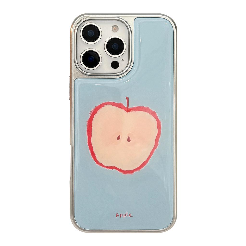 Ins Fruit for Apple 15pro Max Mobile Phone Case for IPhone16 Glue 13 Electroplating 14 Niche 17 for Huawei