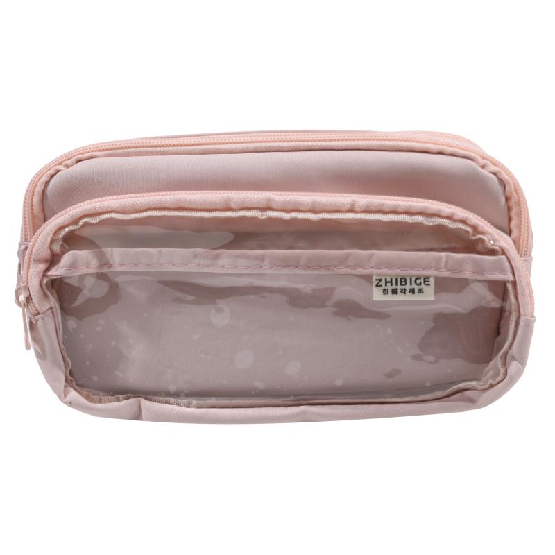 Шикарный однотонный пенал Simplecity прозрачный чехол для ручек большой емкости канцелярский органайзер сумка школьные принадлежности