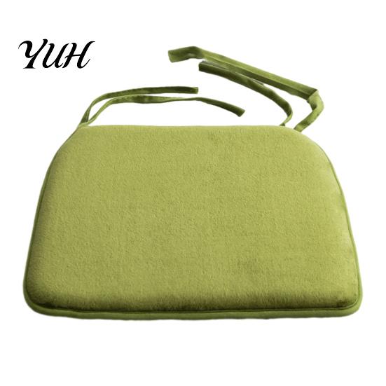 Cozy Velvet Seat Cushion for Daily Use Plush Chair with Ties, Soft Non-slip Cushion, 15.75" Pad Student Dorms x Warm Office Dining Anti-slip Thickened