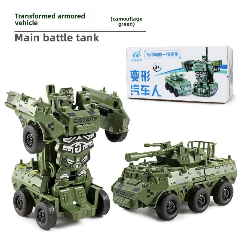Kids Deformable Airplane Army Vehicle Toy Model For Creative Play And Learning