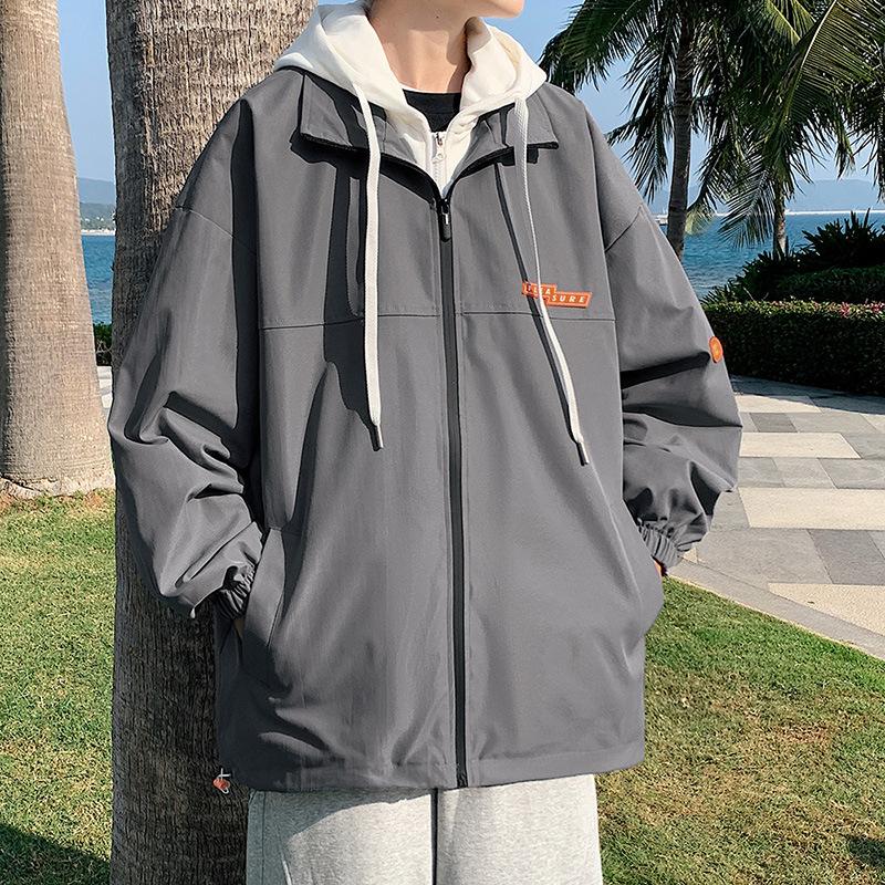 Мужское пальто, мужская одежда на весну и осень, мужская куртка больших размеров с капюшоном и двойной молнией в стиле Port Style для мужчин