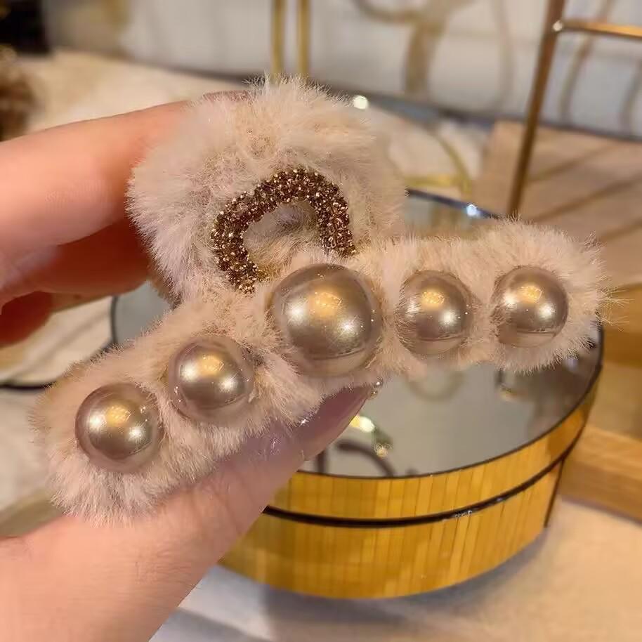 2024 Peony Feather Tassel Hairpin: Fluffy Hair Volume Boost Shark Clip