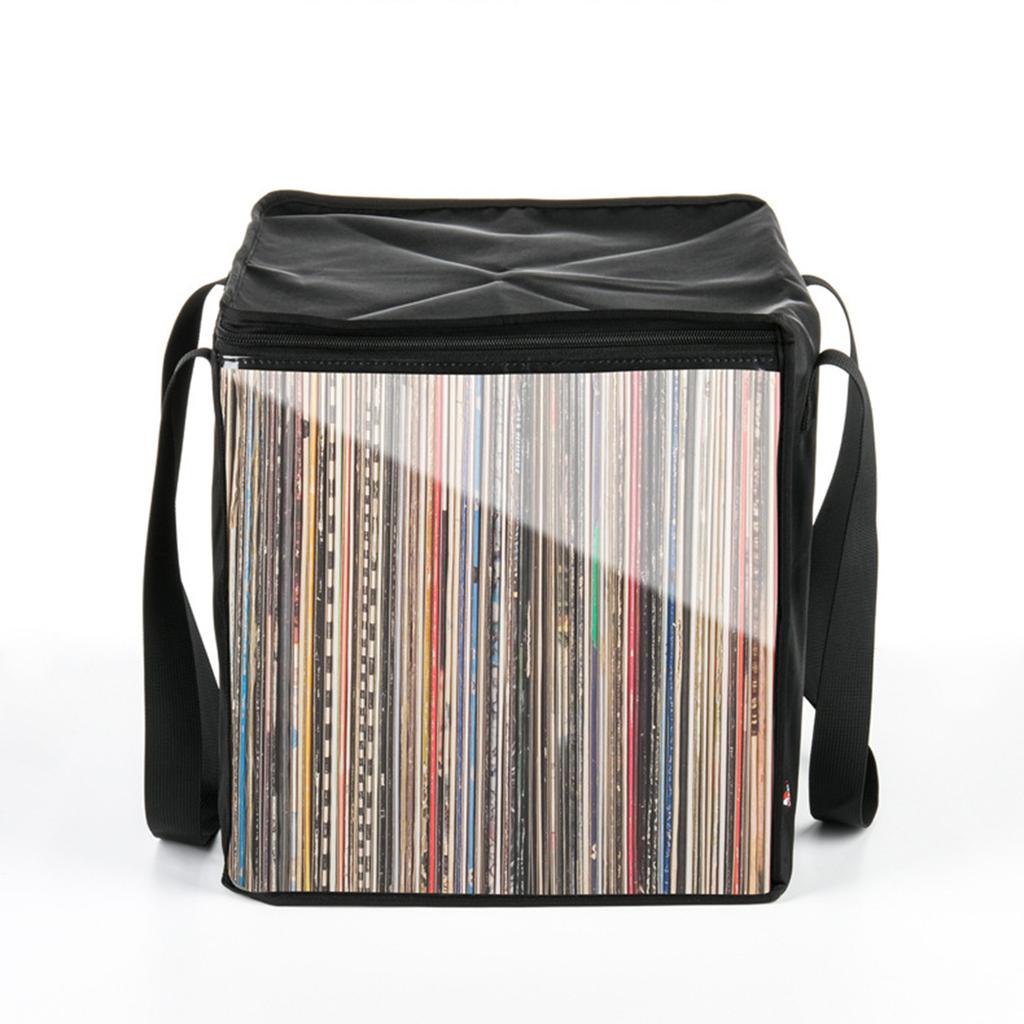 Сумка через плечо Mayrecords Удобное хранение Сумка через плечо Легкая переноска Любимая музыка где угодно для 50 шт. 12-дюймовых винилов