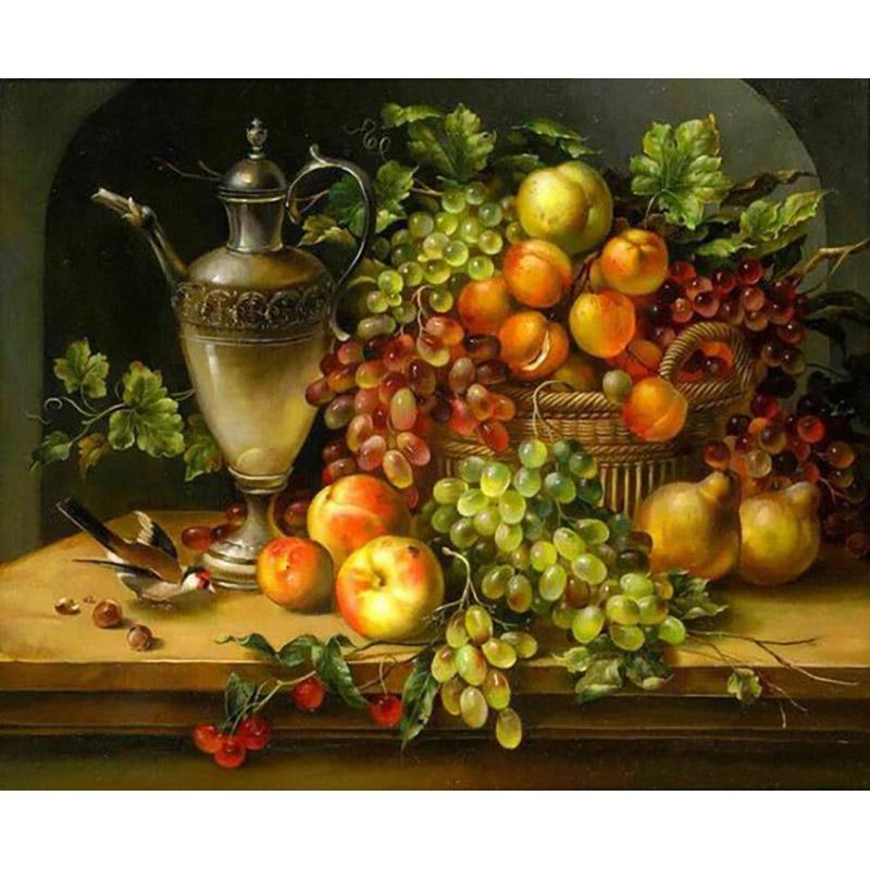 Фрукты DIY 5D алмазная живопись полная круглая дрель мультфильм Алмазная вышивка крестиком мозаика наборы настенное искусство домашний декор