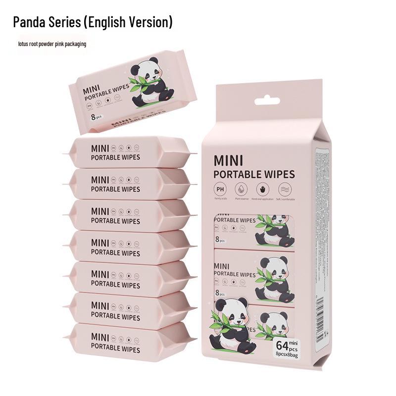 Мини влажные салфетки дорожный набор: 8 детских салфеток в упаковке, специально для детских рук