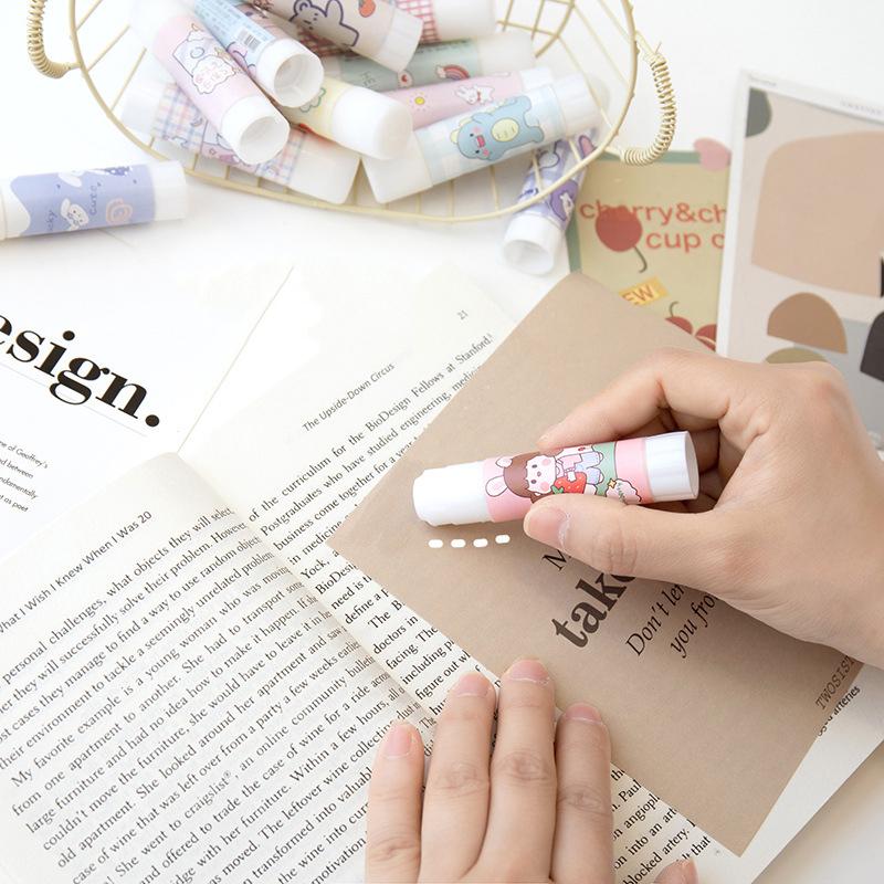 Твердый клей-карандаш с милым мультфильмом, прочные клеи, нетоксичные уплотнительные наклейки, клей