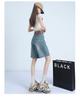 Женские ретро-шорты из синего денима с высокой талией, весна 2025: Универсальная длина три четверти, стройнящий дизайн с принтом под кожу для визуально более длинных ног.