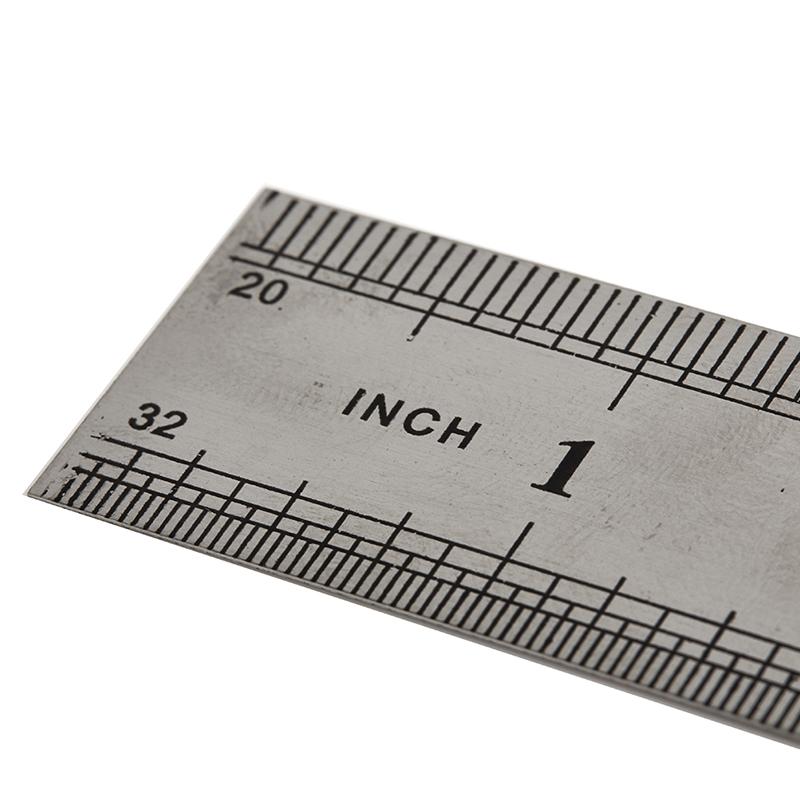 15-30Cm Stainless Steel Metal Straight Ruler Tool Double Sided Measuring Tool