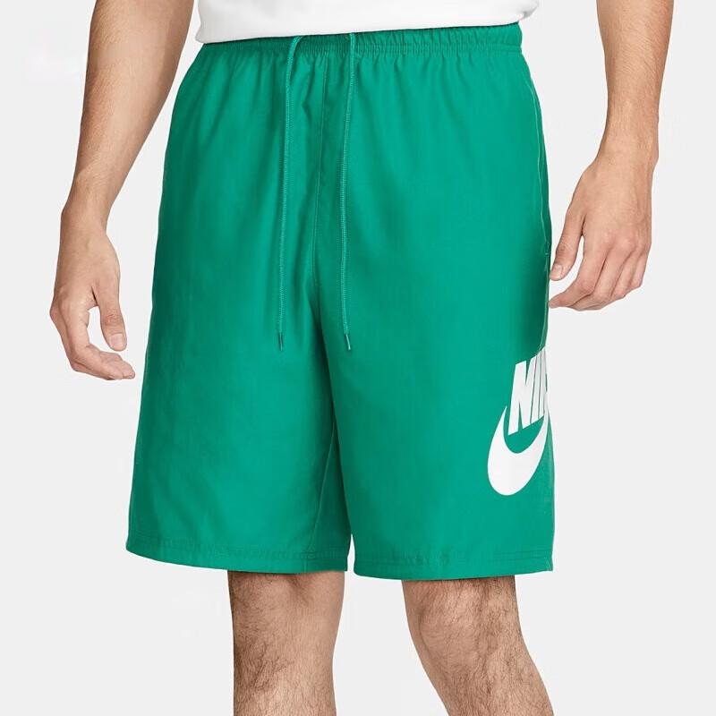 Nike Клубные шорты на шнуровке, удобные, с принтом логотипа, повседневные, мужские, зеленые FN3304365