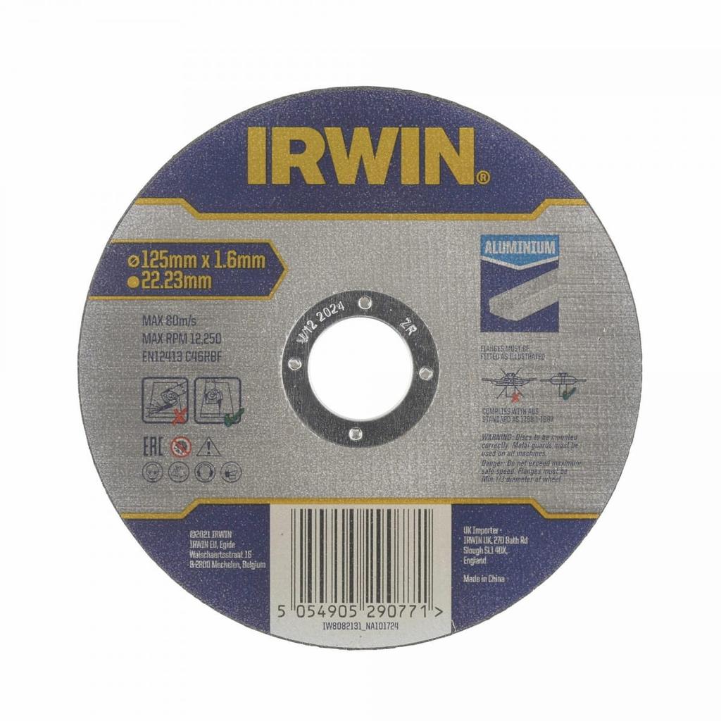 Irwin Aluminum Flat Disc 125mm x 1.6mm x 22.23mm