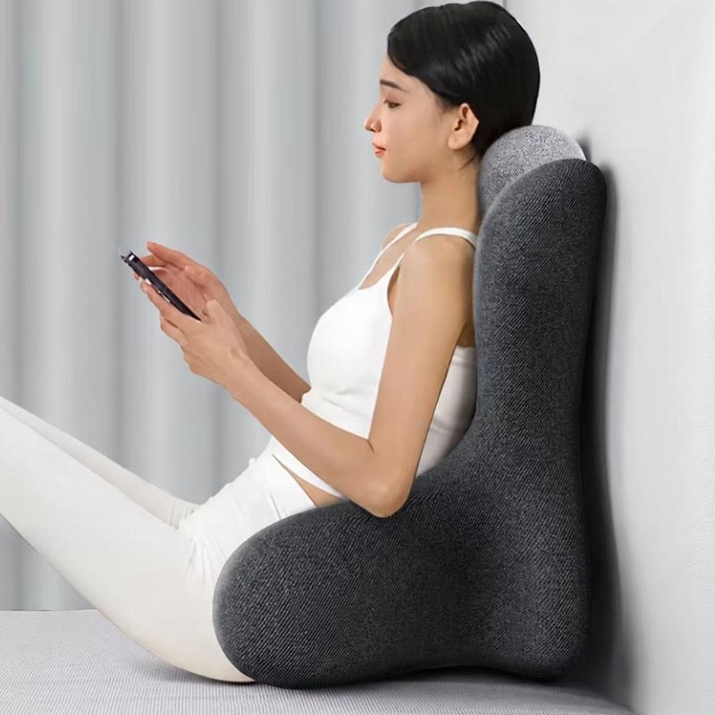 Подушка для чтения для сидения, поддерживающая спинка с боковинами, съемный подголовник и боковые карманы