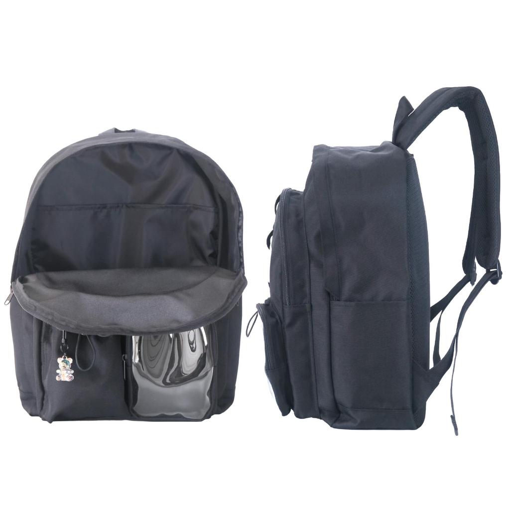 [anilet+] Mall Backpack, Oshikatsu, Kids, Elementary School Girls, School Outings, Field Trips (Black)