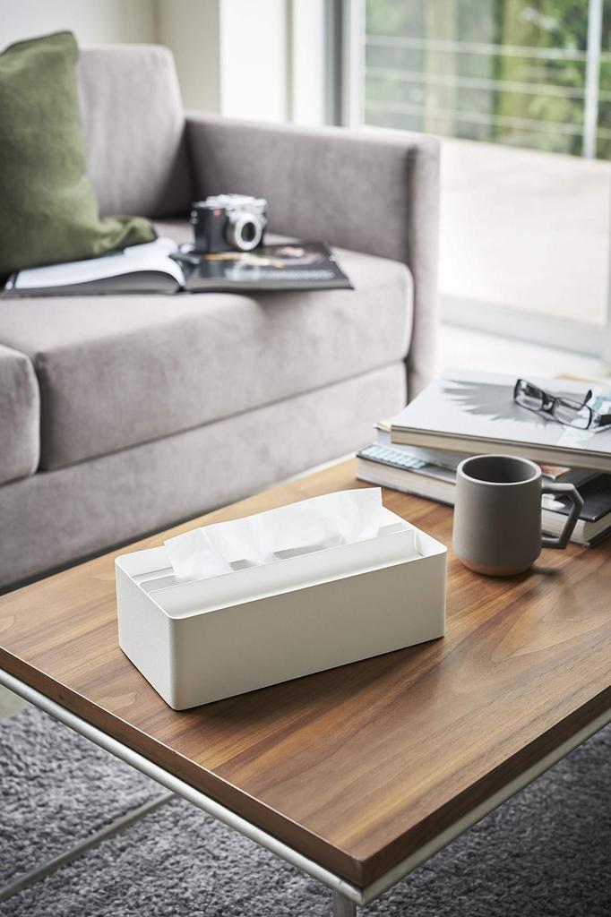 Ящик для бумажных полотенец Yamazaki Jitsugyo с крышкой Tower Paper Towel Tissue Case 4761, белый, прибл.