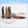 Women Decorative Versatile Slim Leather Belt Narrow Strap Dresses Shirts Skinny