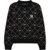 Новые свитеры MLB Женские Черные 3FKPM0134-50BKS