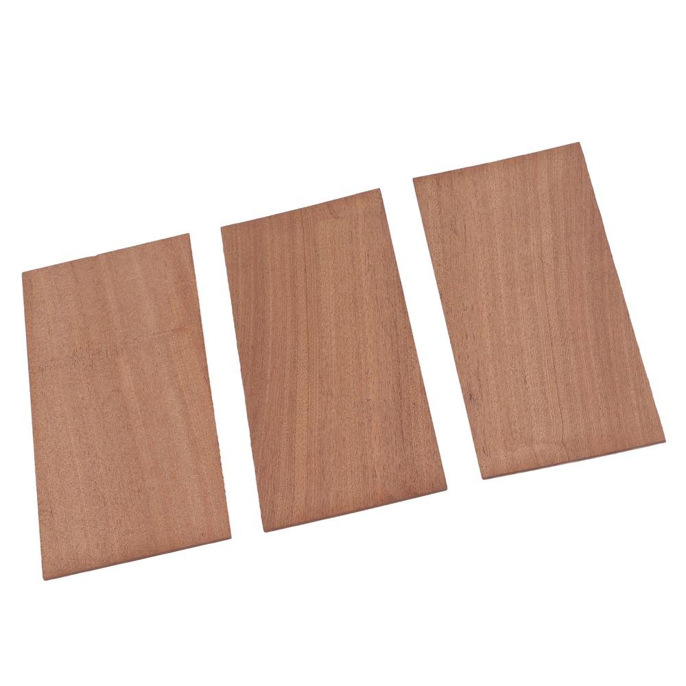 3PCS Sapele Wood Guitar Veneer Wood Color Guitar Shell Sheet Guitar Headplate For Guitar Headstock