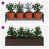 Raised Garden Bed Gray 100 x 30 x 22 cm WPC and Aluminum