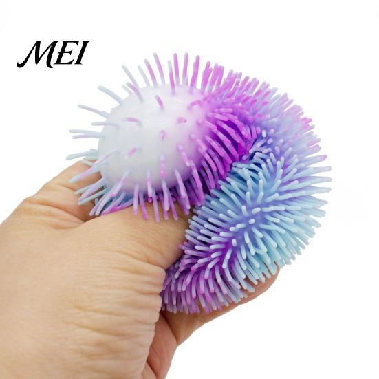 Stress Reduction Gadget Relief Fuzz Ball Toy, TPR Fuzzy Squeeze Fidget Calming Hand Toy Anxiety Relieving Office Desk for Focus Aid, Relaxation