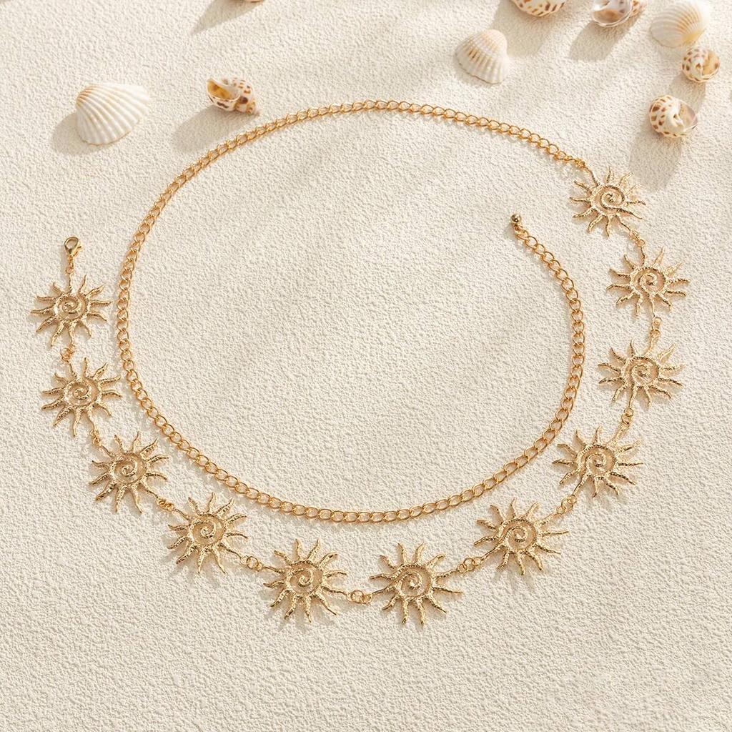 SHIXIN Unique Sexy Metal Sun Belly Chain for Women Bohemian Adjustable Waist Chain Summer Beach Bikini Body Jewelry 2026 New