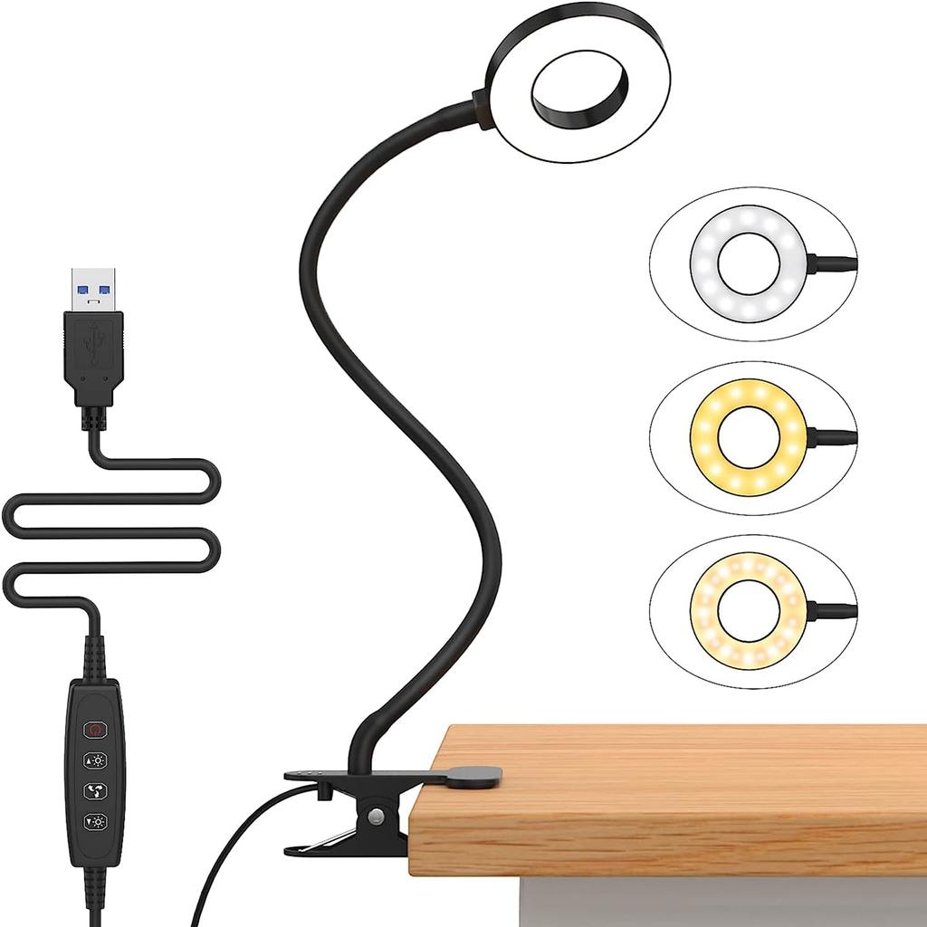 USB светодиодные лампы для чтения, гибкая гусиная ножка, регулируемая яркость, настольная лампа, зажим для крепления на стену, для защиты глаз, для спальни, для книг