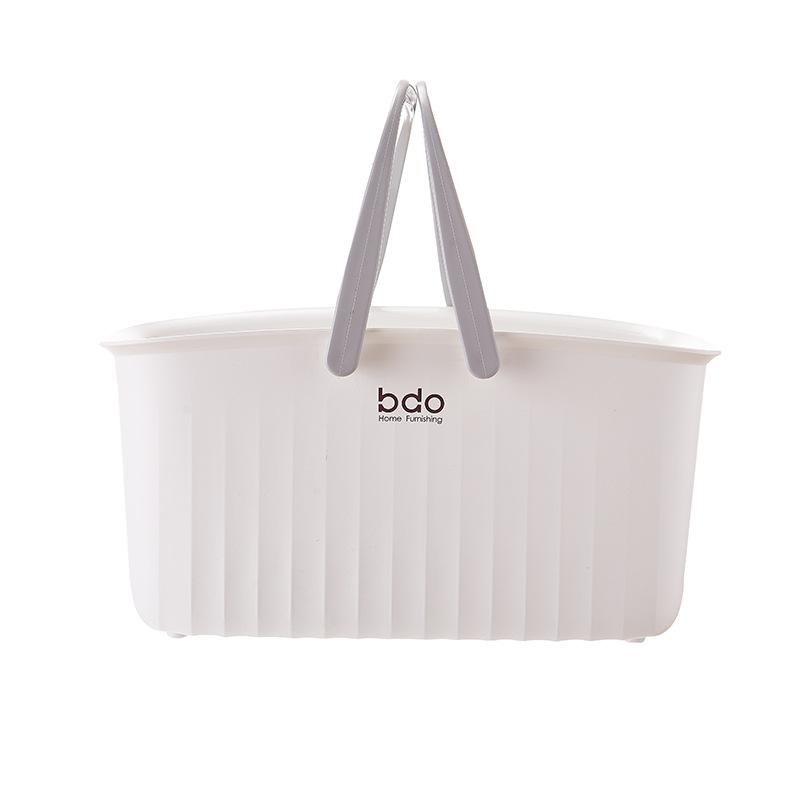 Household portable bath basket Bath basket Wash basket Portable bathroom basket Storage Large capacity bath wash hanging basket Large