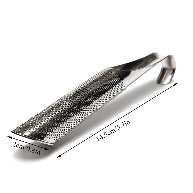 304 Stainless Steel Pipe Hanging Tea Infuser Home Tea Accessories Filter Portable Curved Handle Design Multi-Purpose Tea Tools