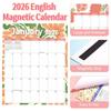Creative English Magnetic Calendar Notes 12 Month Calendar  for Refrigerator